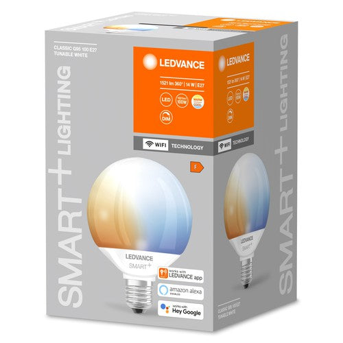 LEDVANCE Wifi SMART+ lampe Globe Tunable Blanc G95 (ex 100W) 14W / 2700-6500K E27